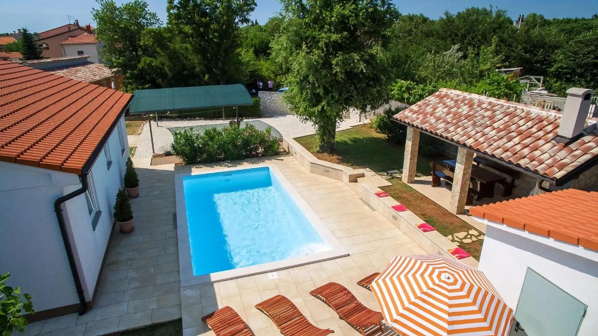 Haus Daniela Mit Ueberdachter Terrasse Und Pool Villa Loborika Croatia